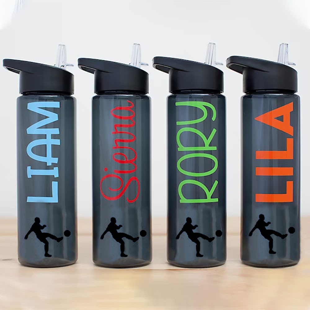 Soccer Water Bottle with Name