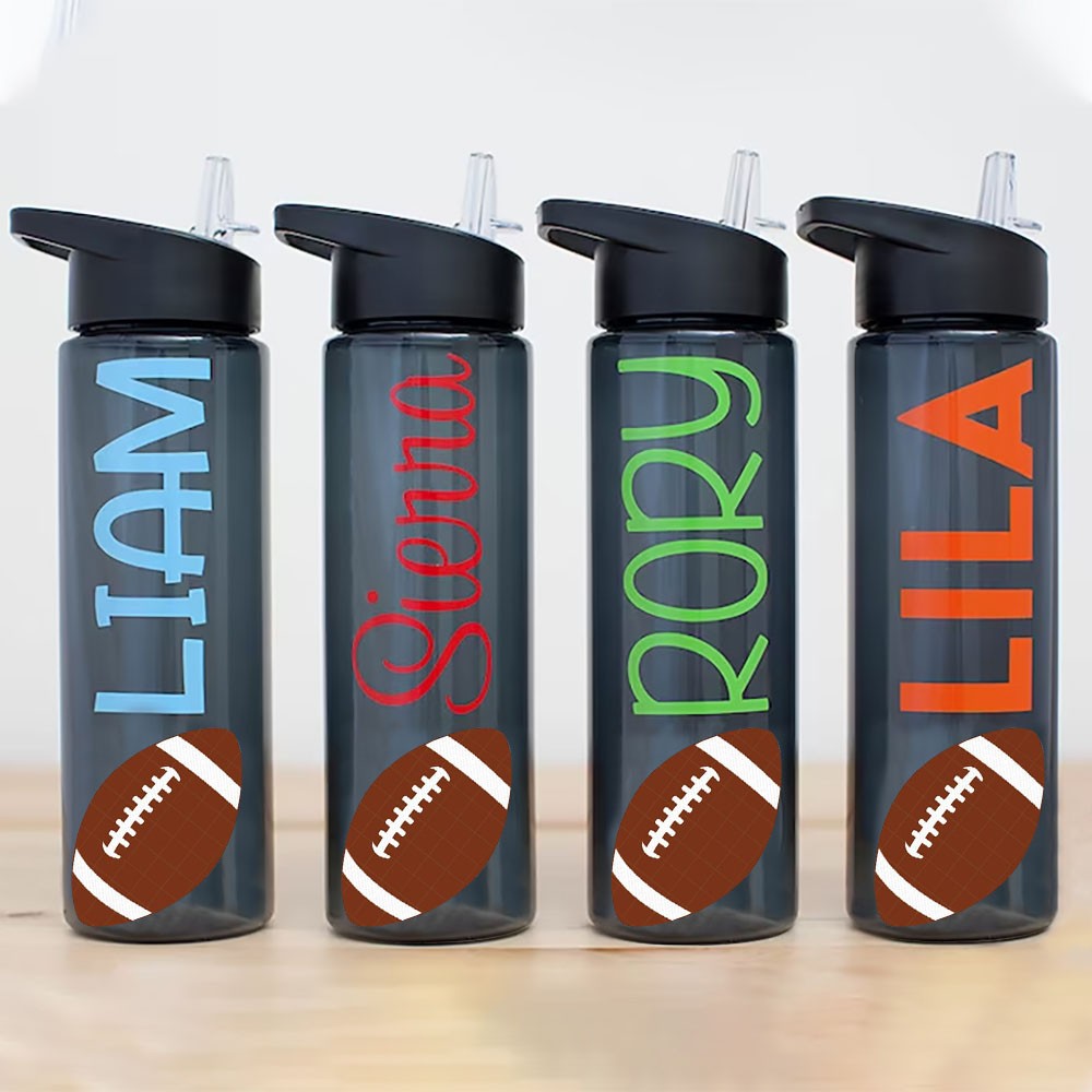 Football Water Bottle with Name