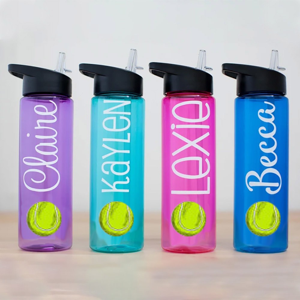 Tennis Water Bottle with Name