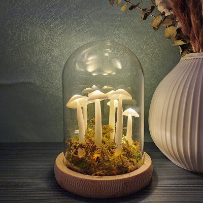 Handmade White Mushroom Night Light Christmas Gift