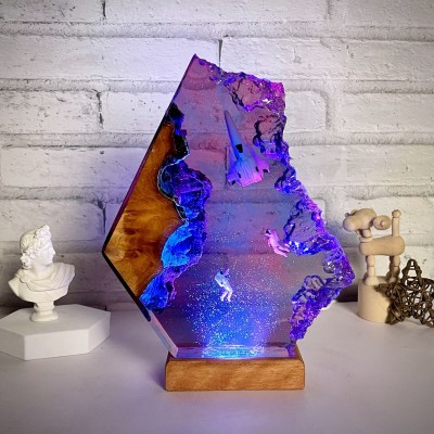 Resin Galaxy Lamp with Astronaut
