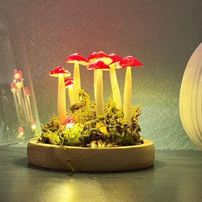 Handmade Red Mushroom Lamp Christmas Gift