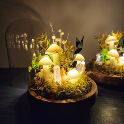 Handmade Crystal Mushroom Lamp Christmas Gift
