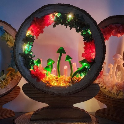 Handmade Crystal Mushroom Lamp Christmas Gift Birthday Gifts 