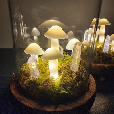 Handmade Crystal Mushroom Lamp Christmas Gift