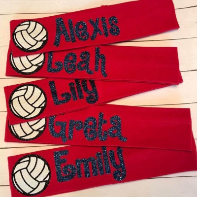 Custom Volleyball Headbands in Gorgeous Glitter for Volleyball Lovers