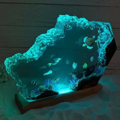 HOT SALE❗❗(40% OFF)Mermaid and Turtle Resin Night Light