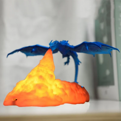 Dragon Lamp 3D Fire Breathing Dragon Light Night Christmas Gift