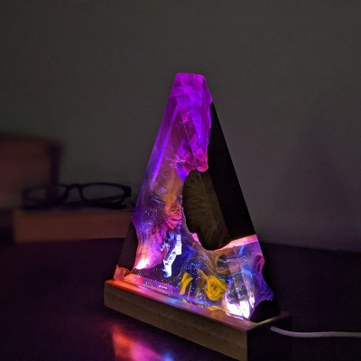 Epoxy Resin Galaxy Lamp Wood Lamp
