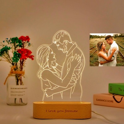 Personalized 3D Photo Lamp Anniversary Gift, Birthday Gift, Christmas Gift