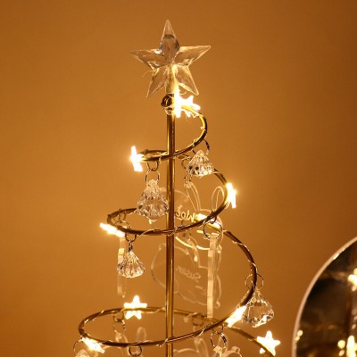 Customized Name LED Christmas Metal Tree Lights Christmas Decorations