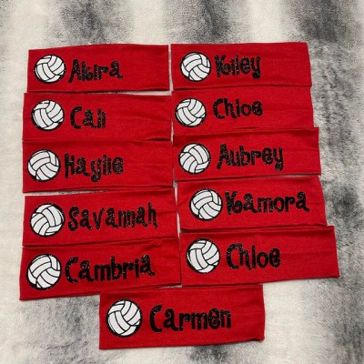 Custom Volleyball Headbands in Gorgeous Glitter for Volleyball Lovers